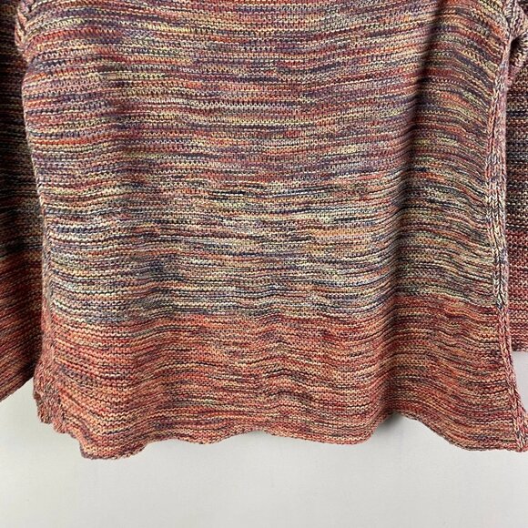 Chicos Tropical Sunset Ombré Pullover Sweater Size 2 US Large 3/4 Sleeves - Picture 4 of 9